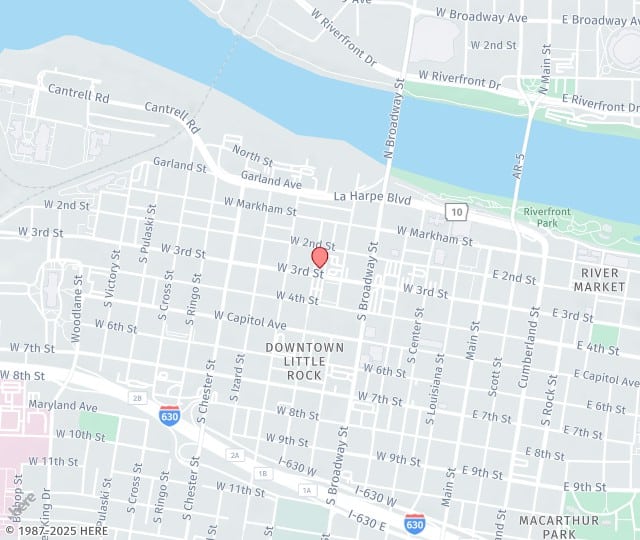 Location Map: 620 W 3rd St, Suite 404 Little Rock, Arkansas 72201